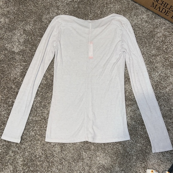 NWT Sundry Layer Long Sleeve Ribbed Tee Pearl Size 1 Small Fits Up To Medium - Picture 2 of 5